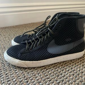 Nike blazer black mesh high tops- Women’s size 6.5
